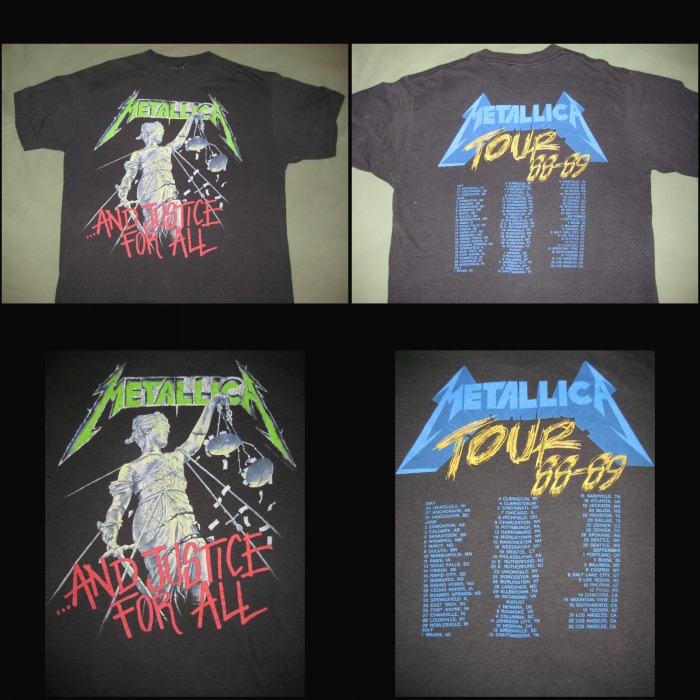 1988 Metallica Europe and Justice for all Tour T-Shirt - Papa
